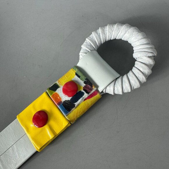 Vintage Hans Koch New York 1980s Memphis-Style Leather Belt main image 8